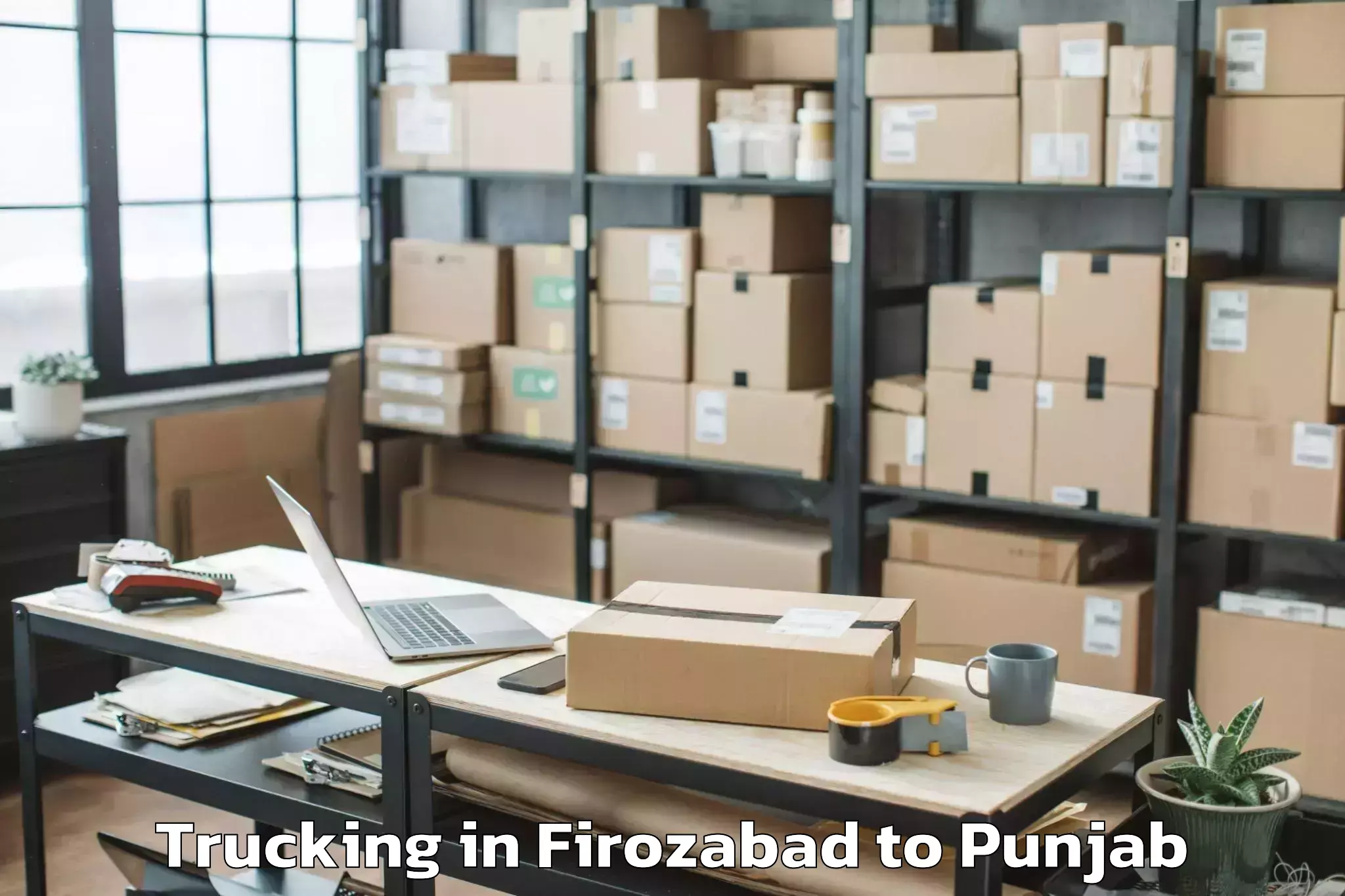 Easy Firozabad to Khamanon Trucking Booking